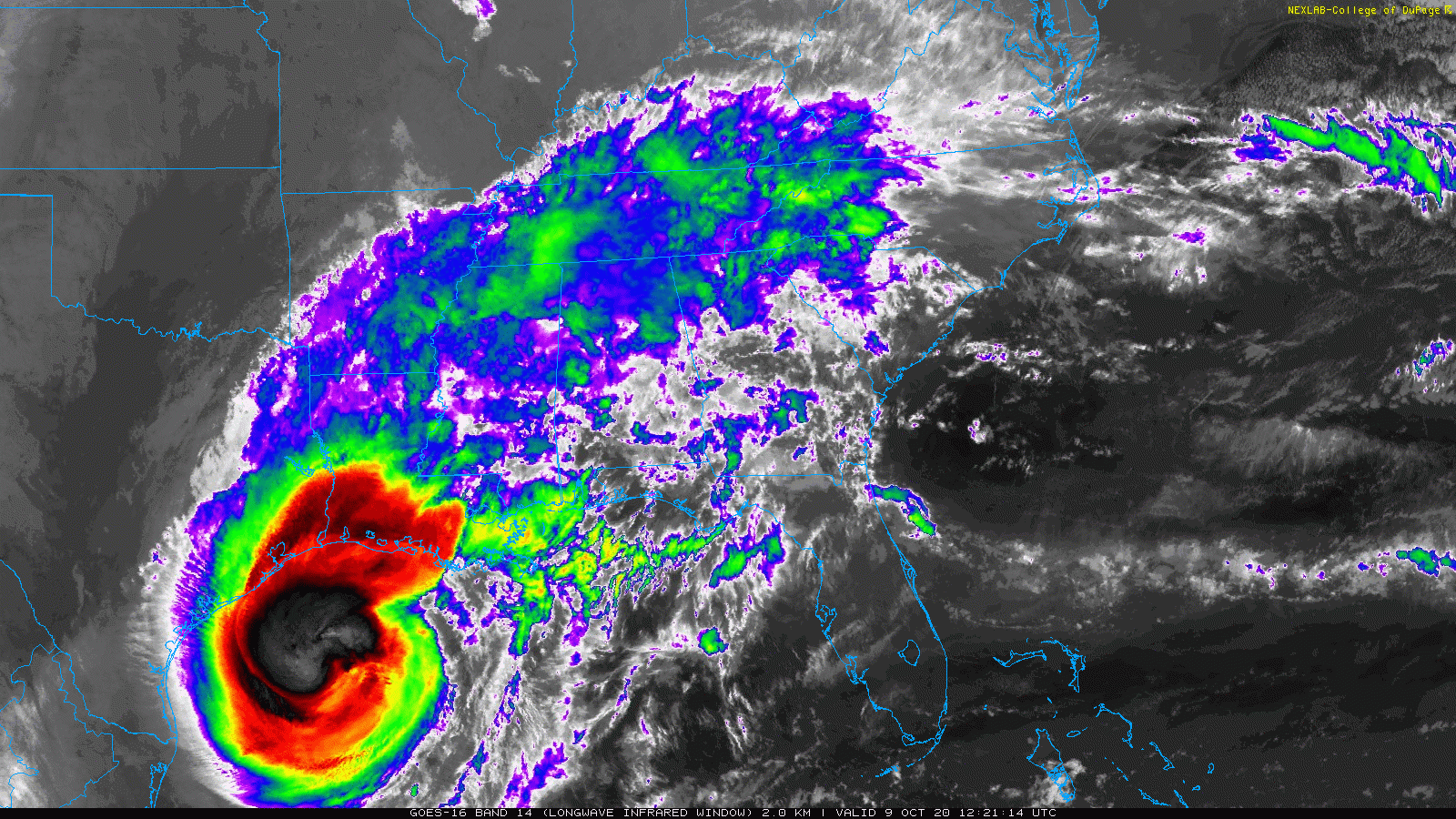 9:30 AM (Friday) | *Hurricane “Delta” to make landfall early this evening in the southwestern part of Louisiana…remnants to bring significant rain to the Deep South, Tennessee Valley, Mid-Atlantic*