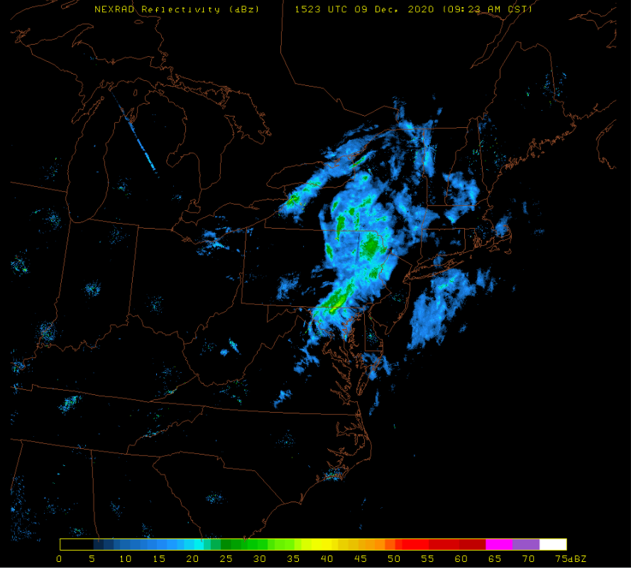 10:30 AM (Wednesday) | ***Snow showers are closing in on parts of the I-95 corridor…small accumulations in some areas with quickly developing slick spots possible on roadways***