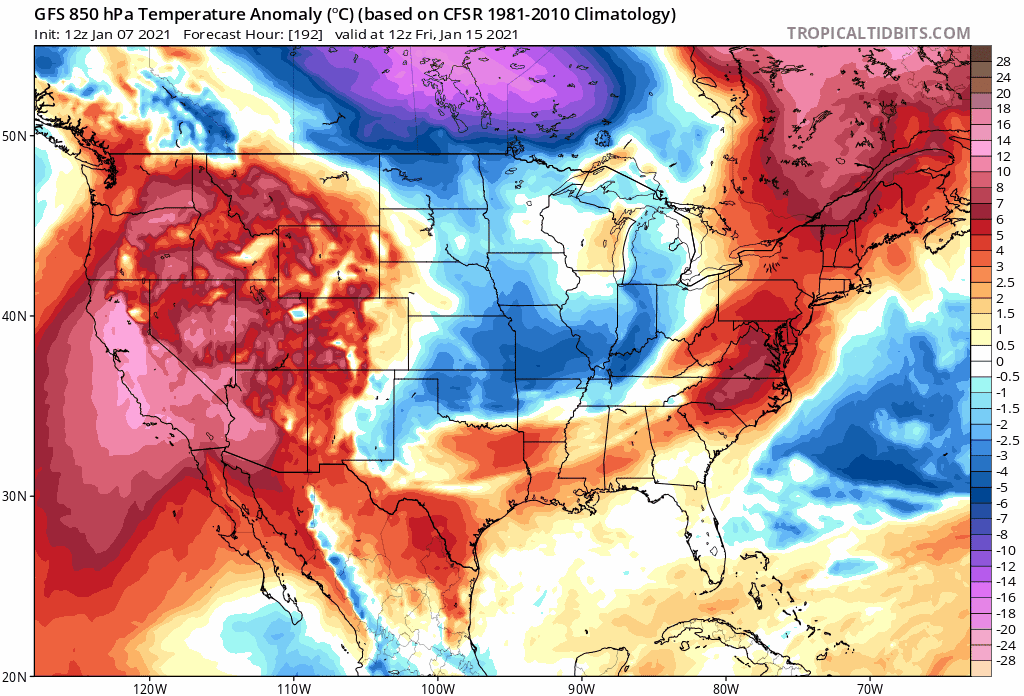12:30 PM (Thursday) | *Colder pattern continues to unfold for the second half of January with “cross-polar” flow…southern Appalachians snow on Friday...threat early next week in Mid-Atlantic/NE US*