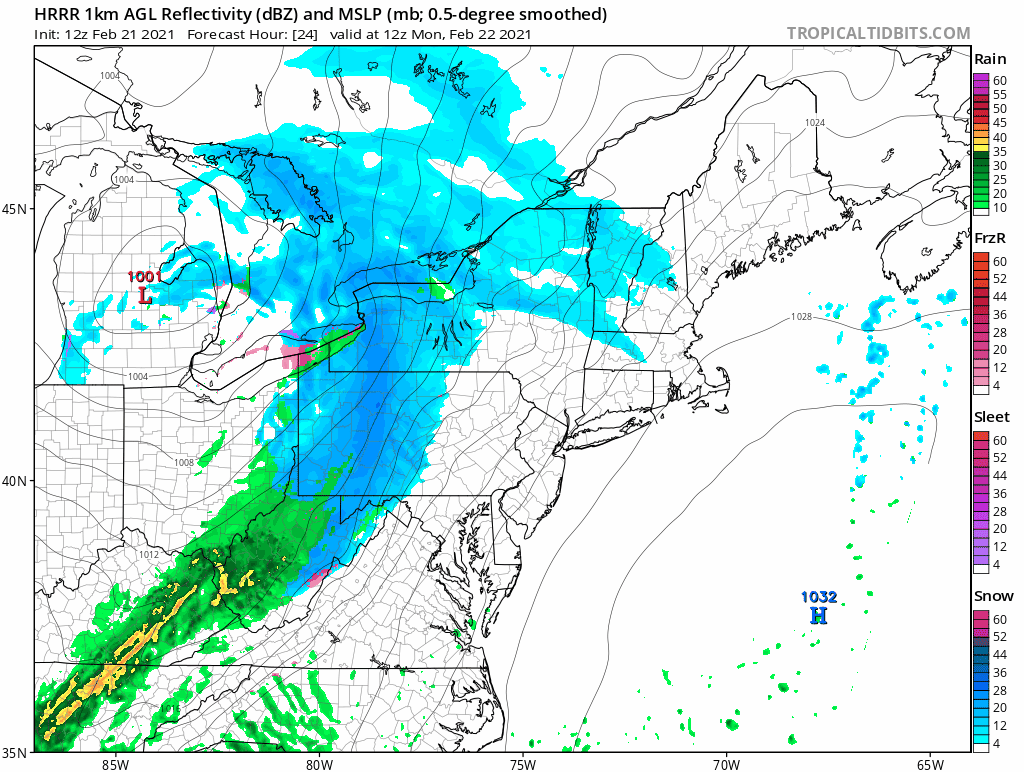 10:30 AM | ****Quick burst of heavy snow on Monday can generate rapid accumulations before a changeover to plain rain****