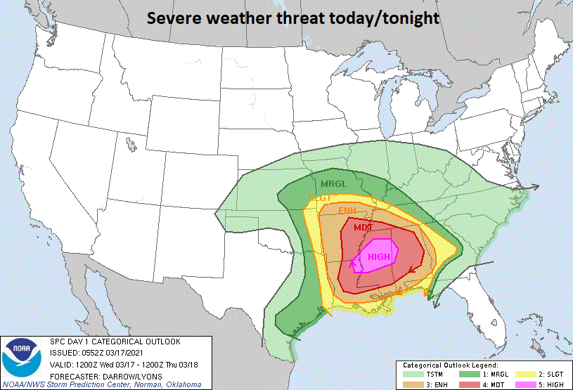 10:30 AM (Wed) | ****First significant severe weather outbreak of the season…soaking rain event coming to the Mid-Atlantic/Northeast US…rain changes to snow in many areas by early Friday****
