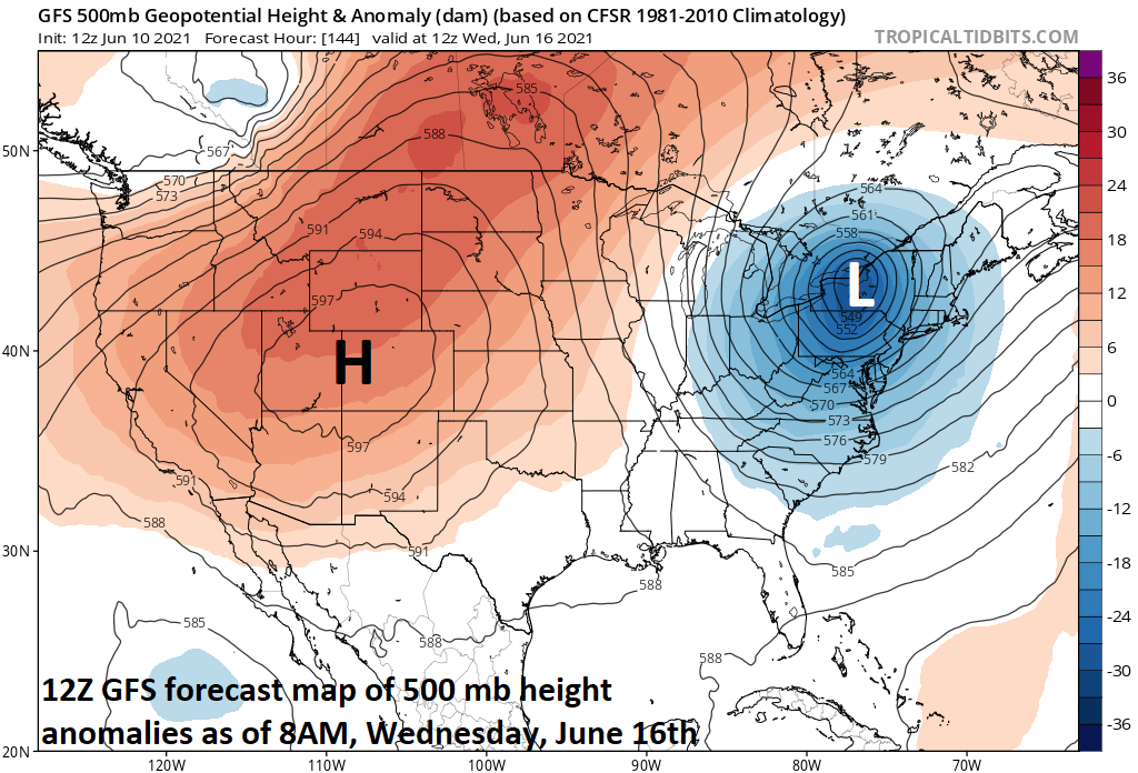 1:45 PM | **Upper-level pattern change to bring extreme heat to the western states and a refreshing air mass into the Northeast US...tropical activity soon to begin over the Gulf of Mexico**