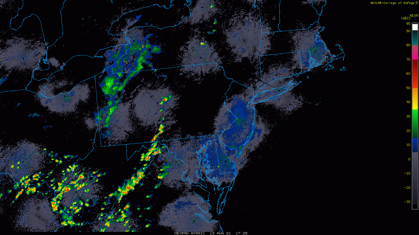 2:40 PM | *Scattered strong-to-severe storms in the Mid-Atlantic region on the final day of the oppressive heat and humidity…a tropical update on “Fred” and the soon-to-be “Grace”*