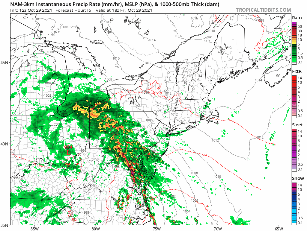 12:50 PM | ****Strong, persistent E-SE winds to continue into the evening…coastal flooding a big issue…PM thunderstorms in many areas with potential damaging wind gusts and downpours****
