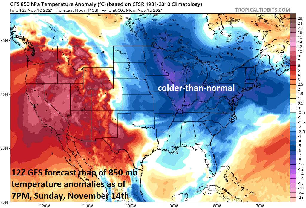 11:20 AM | **Colder pattern begins this weekend in the Mid-Atlantic region…reinforcing shot of cold air early next week can come with the first snowflakes of the season**