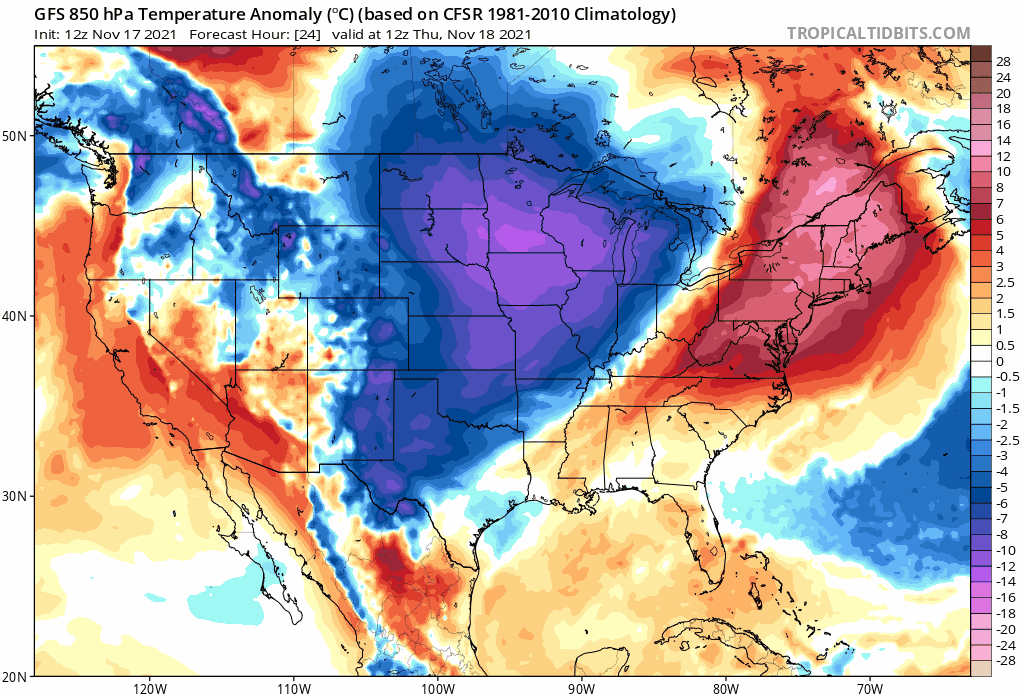 12:30 PM (Wednesday) | *Multiple cold air outbreaks on the way for the Mid-Atlantic/Northeast US…”high-latitude blocking” pattern to set up next week*