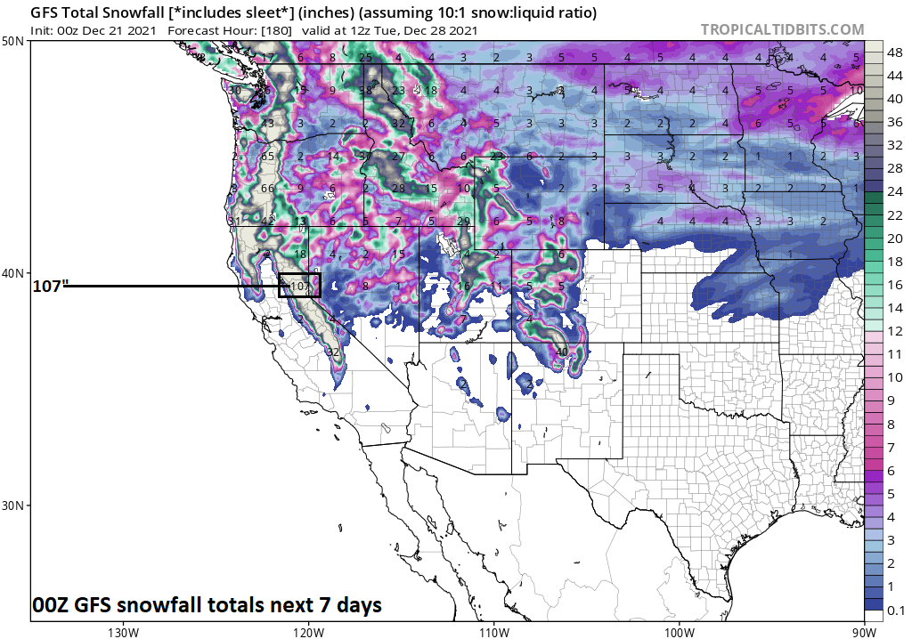 10:15 AM | *A series of storms to impact the western states from later today through the weekend…snow measured by the foot for many higher elevation locations*