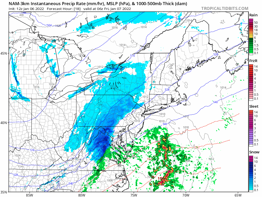 11:30 AM | ***Accumulating snow from later tonight into Friday in the Mid-Atlantic/NE US…watch out for mesoscale heavier snow bands…next cold blast arrives early next week***