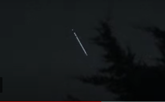 Train of Starlink satellites