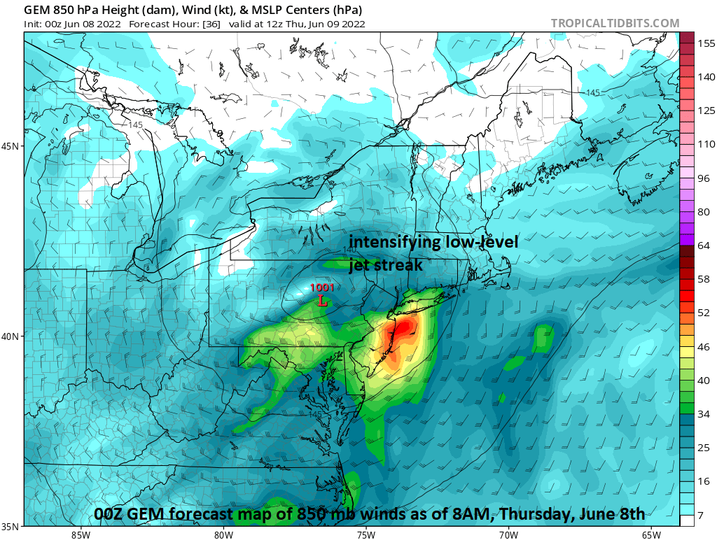 11:40 AM | ***Heavy rain and a strong-to-severe thunderstorm threat in the Mid-Atlantic region from early tonight into early Thursday***