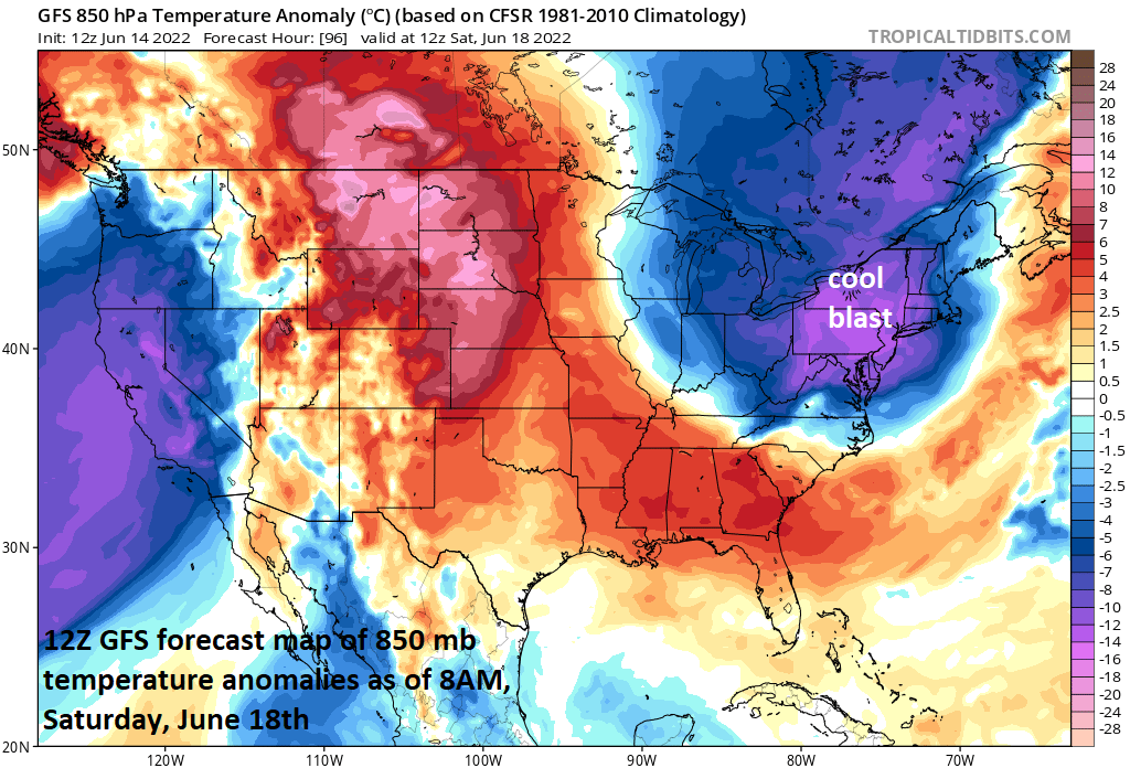1:00 PM | *Father’s Day weekend shaping up to be quite nice in the Mid-Atlantic region…likely to get quite a bit warmer by the middle of next week*