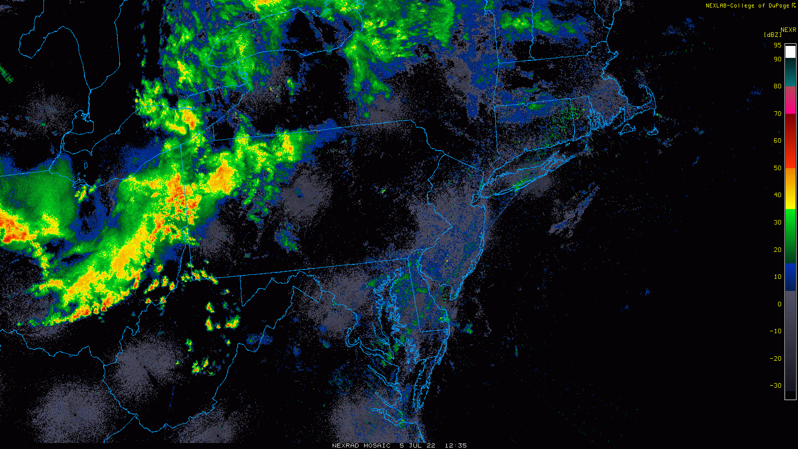 9:50 AM | ***Remnants of a Mesoscale Convective System (MCS) headed to the Mid-Atlantic region…strong-to-severe thunderstorms possible from this afternoon into tonight***