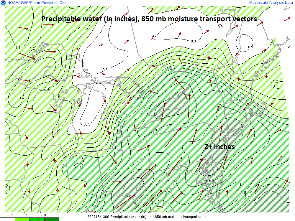 1:00 PM | ***Showers/strong-to-severe storms likely later today/early tonight in the Mid-Atlantic…can result in localized flooding…worst stretch of heat/humidity so far for the mid and late week***