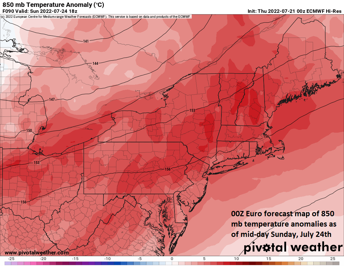 10:00 AM | **First extended heat wave of the summer in the Mid-Atlantic region lasts through Sunday…a run to 100 degrees on the table in some spots this weekend**