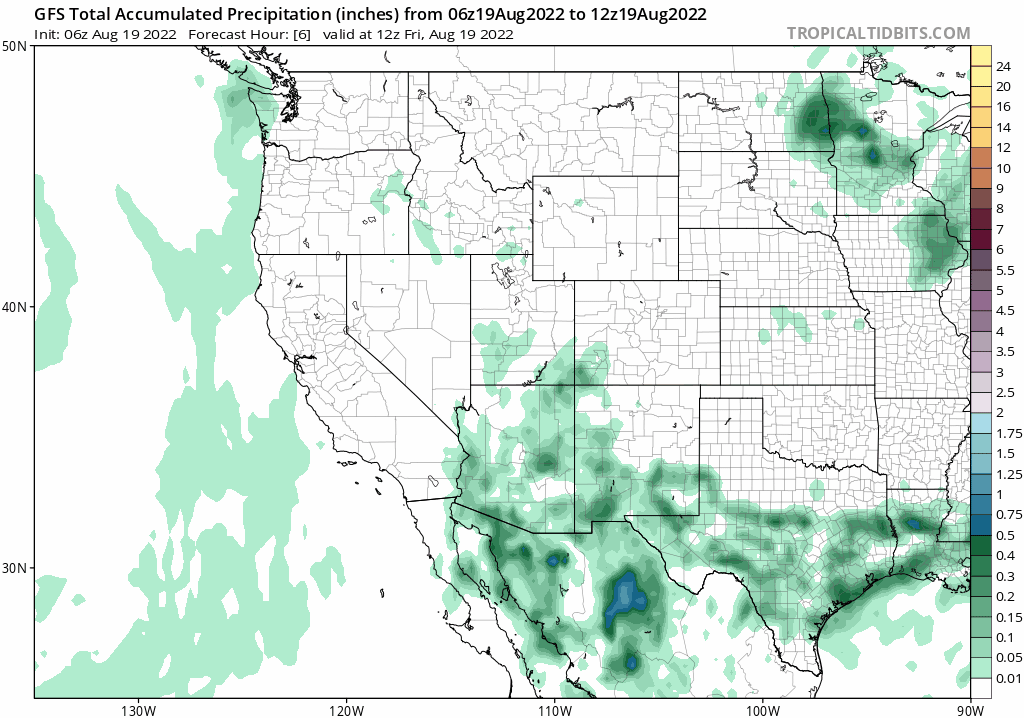 9:00 AM | **The "Desert" Southwest is something of a misnomer in recent weeks…soaking rainfall this summer associated with the annual monsoon and now an influx of tropical moisture**