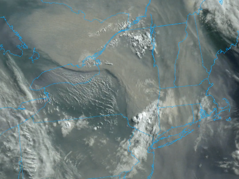 Smoke-filled skies Northeast US/Mid-Atlantic