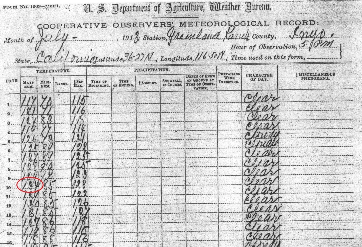 2:00 PM | *A potential high temperature of 130 degrees this Sunday in Death Valley, Calif....very impressive indeed, but it would still be short of the record set in 1913...an amazing year of weather*