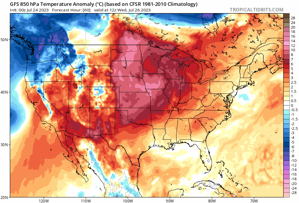 10:00 AM | *Hottest weather so far this summer expands to the Mid-Atlantic/Northeast US for Wednesday, Thursday and Friday…transition day likely on Saturday as cooler air should return by Sunday*