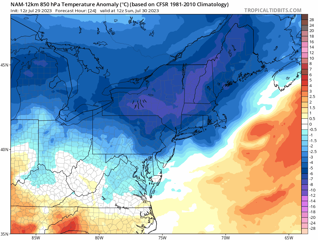 11:50 AM (Sat.) | ***Big-time changes coming to the Mid-Atlantic with much more comfortable conditions from Sunday through Wednesday…transition to bring another round of heavy showers/severe storms***