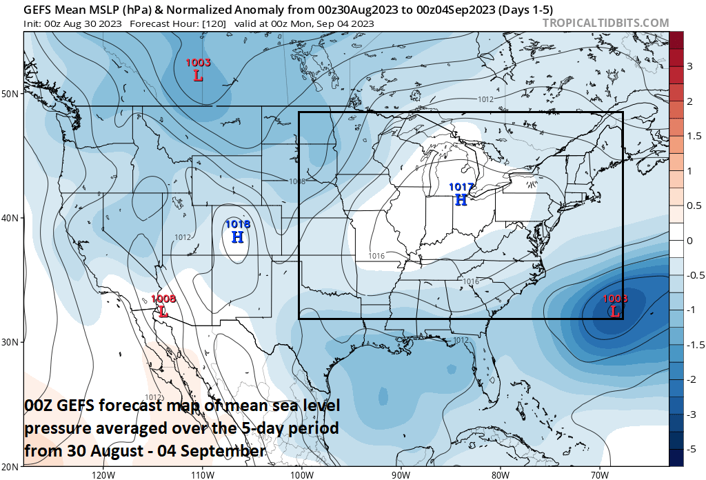 11:15 AM | *Strong high pressure will be in control in the Mid-Atlantic/NE US for the next several days and that is to include the long holiday weekend…comfortable summer season ends on a nice note*