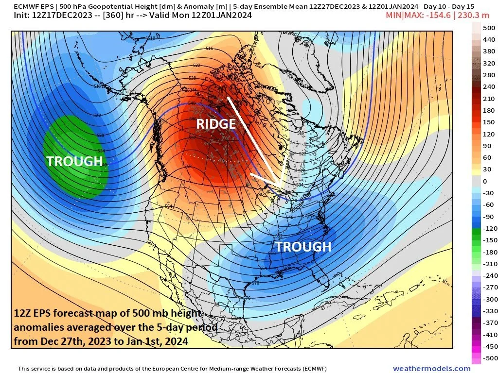 1:30 PM | **Pattern change by later next week likely to bring more sustained cold to eastern and southern US and a better chance for snow…a look at some teleconnection indices**