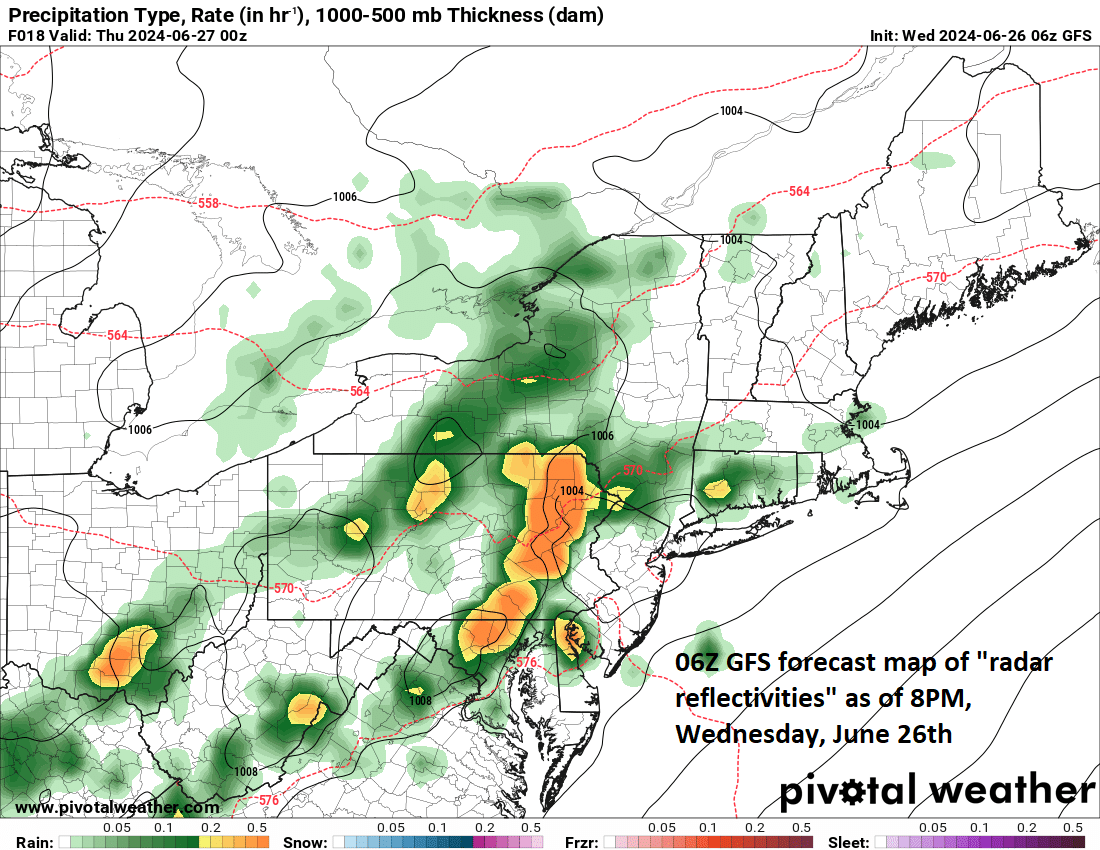 10:45 AM (Wednesday) | ***Severe thunderstorms on the table in the Mid-Atlantic region from late today into tonight***
