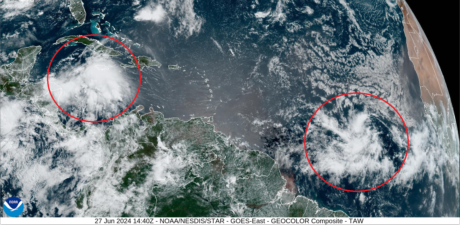 12:45 PM (Thursday) | ***A tropical system in the Atlantic Basin that is likely to become quite an important player in about 7-10 days***