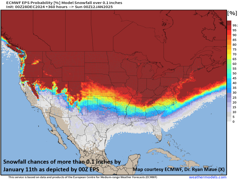 9:45 AM (Monday) | ****Very cold and active pattern to set up in early January with some staying power…may feature extreme cold and multiple snow threats…next week looks particularly interesting****
