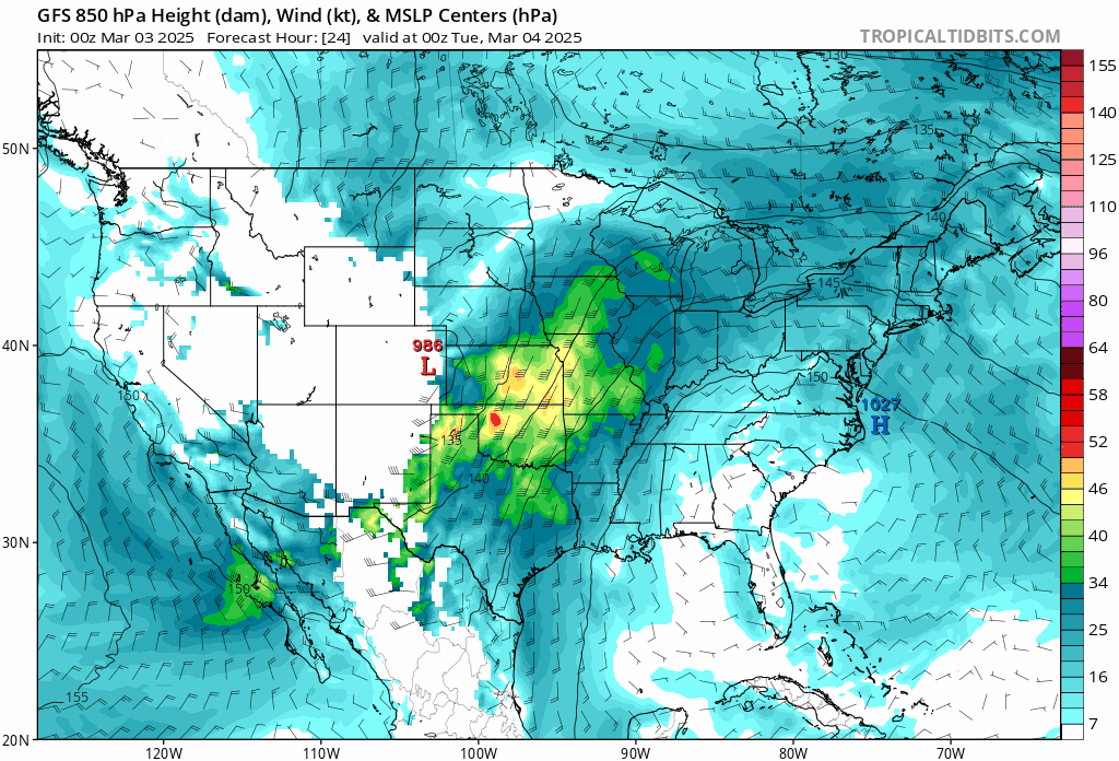 9:45 AM | ***Severe weather next three days…today’s threat TX-OK-to-KS…enhanced risk tomorrow centered over Lower/Middle MS Valley…threat shifts to east coast at mid-week***