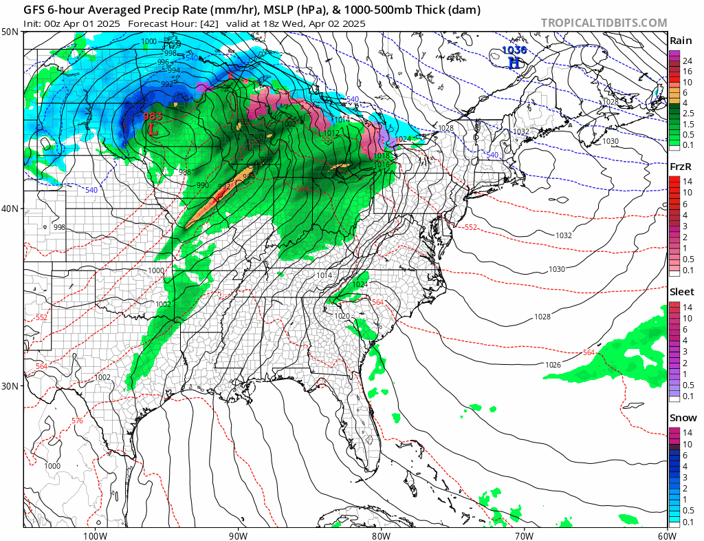 ***Severe weather on Wed/Wed Night with multiple strong tornadoes a risk...a multi-day extreme rain/flooding event...both of which will be focused on the Middle MS Valley/TN Valley/Ohio Valley***
