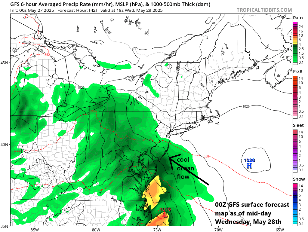 **More rain is on the way for the Mid-Atlantic region...wetter pattern brings two rain events continuing to alleviate any remaining drought conditions in the area**