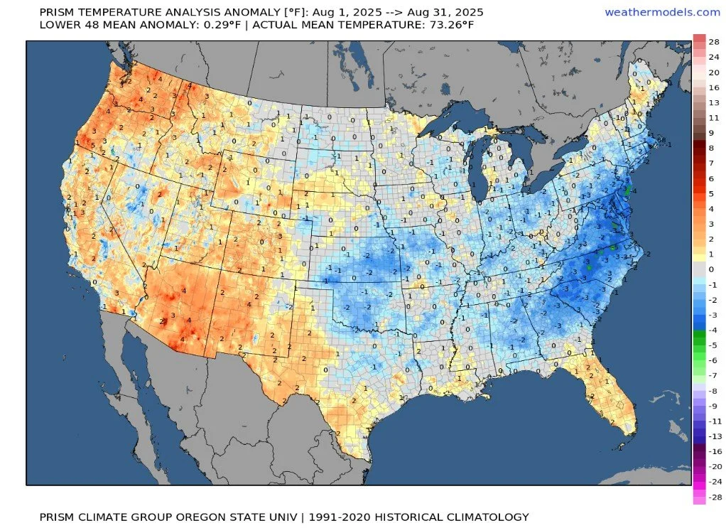 Tues 02 Sept 2025 "Chilly air coming to Northern Plains/Upper Midwest/Great Lakes...tropical update"
