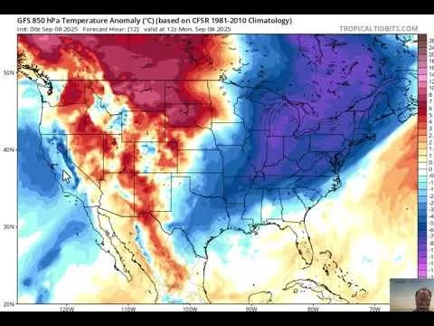 Mon 08 Sept 2025 "Widespread chill with record lows...coastal low pressure...a quiet tropical scene"