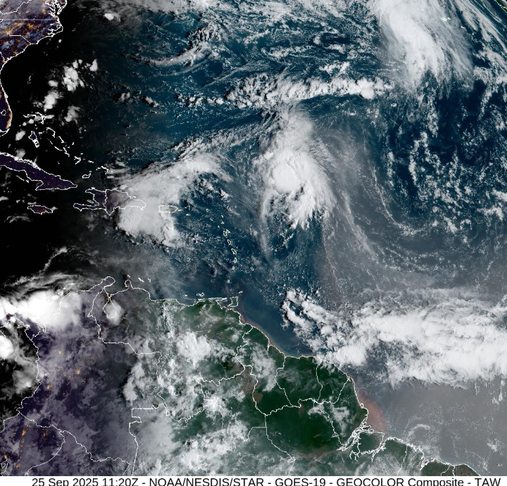 Thurs 25 Sept 2025 "TS Humberto...soon-to-be TS Imelda...an active tropical scene...soaking rains"
