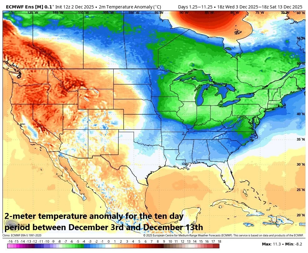 ***Multiple cold air outbreaks in an active pattern...some snow likely in southern Mid-Atlantic region on Friday...a possible east coast storm signal for down the road***