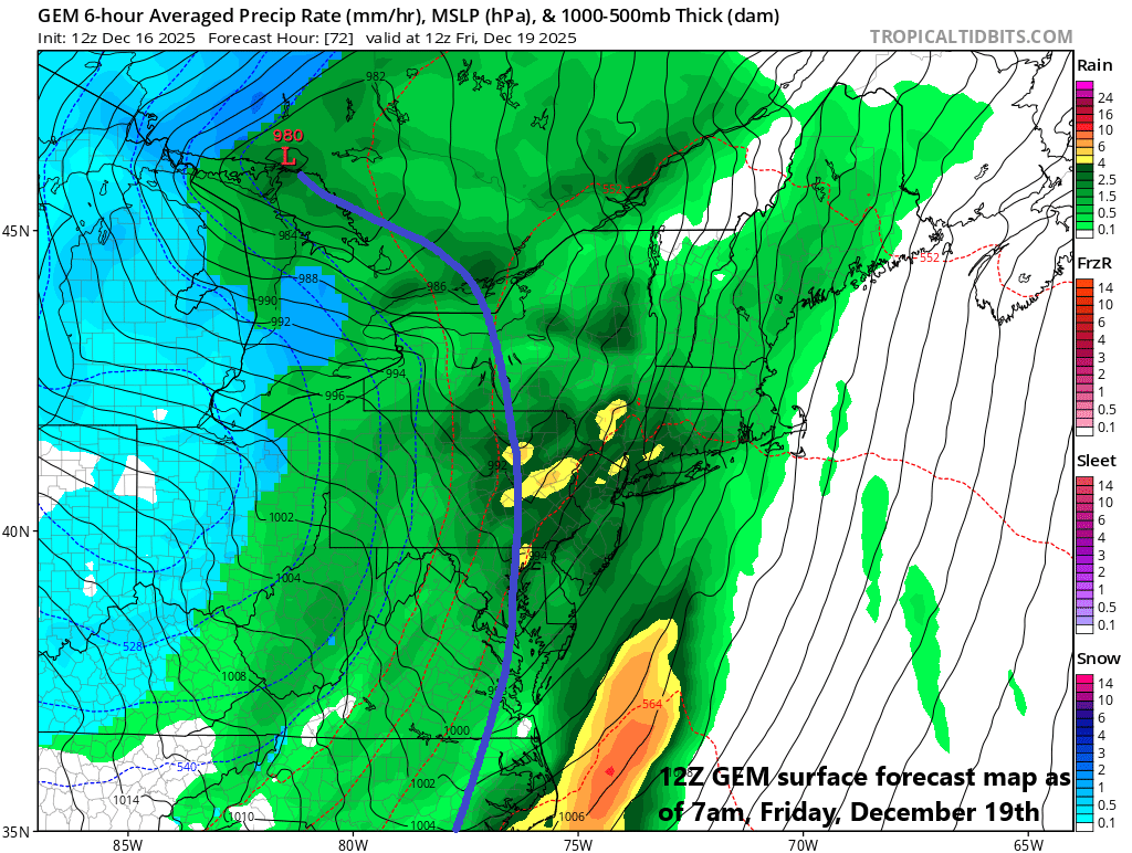 ***Soaking rain event from late Thursday night into Friday morning...maybe even a gusty thunderstorm...strong winds to follow on Friday with dropping temperatures and scattered snow showers***