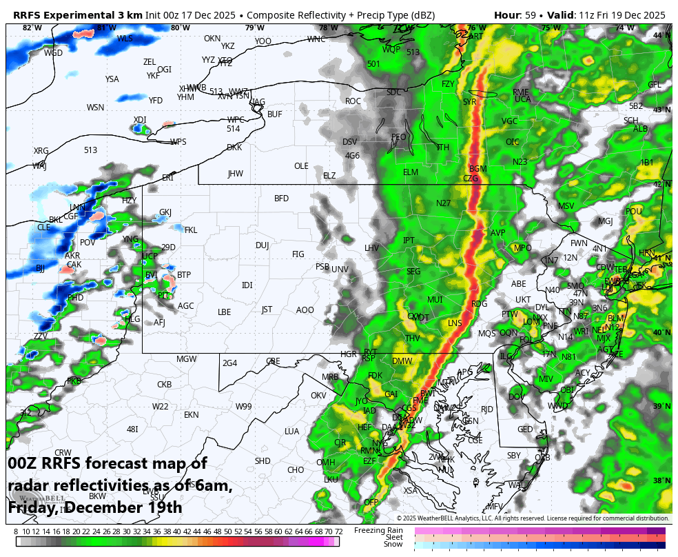 ***An active cold front to bring some heavy rain and strong winds to the region from later tomorrow night into Friday...temperatures to drop markedly behind the front***