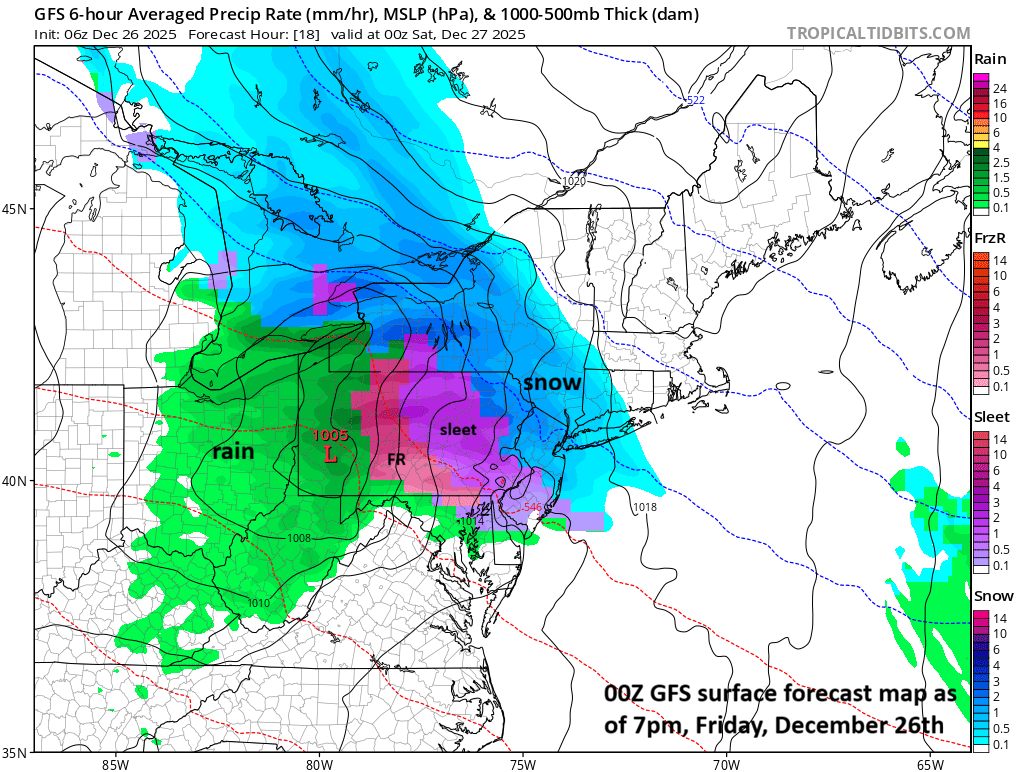 ***Significant winter storm for the northern Mid-Atlantic region from this afternoon into Saturday***