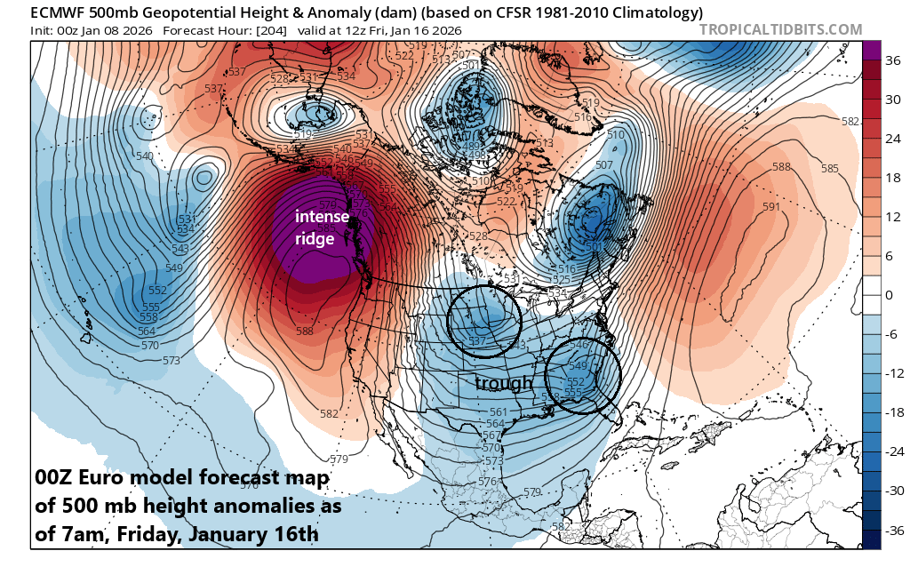 **Mild with PM showers on Friday...more widespread rainfall on Saturday and some of it can be heavy...turns windy, colder later Sunday into Monday...potentially wintry later next week/weekend**