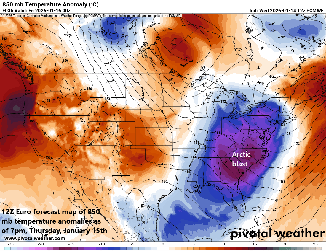 ***An onslaught of cold across the eastern half of the nation in coming days...even Florida is impacted (“falling iguana” alert)...late month extreme cold on the table...an active pattern as well***