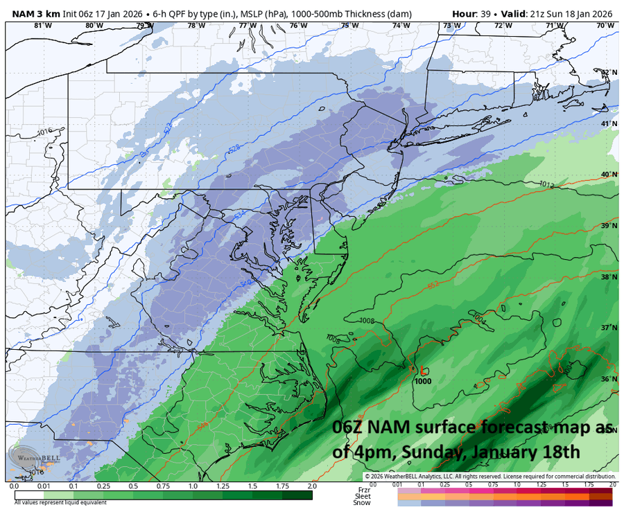 ****A doubleheader of snow in the Mid-Atlantic region…Saturday system followed by a Sunday system…bitter cold this week and still seeing the threat of extreme cold later in January****