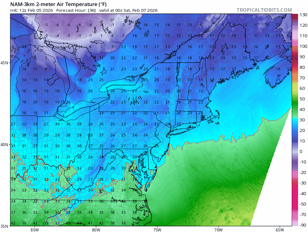 ***An Arctic air invasion this weekend for the Mid-Atlantic/Northeast US...snow showers on Friday night...bitter cold with powerful and potentially damaging winds...wind chills well below zero***