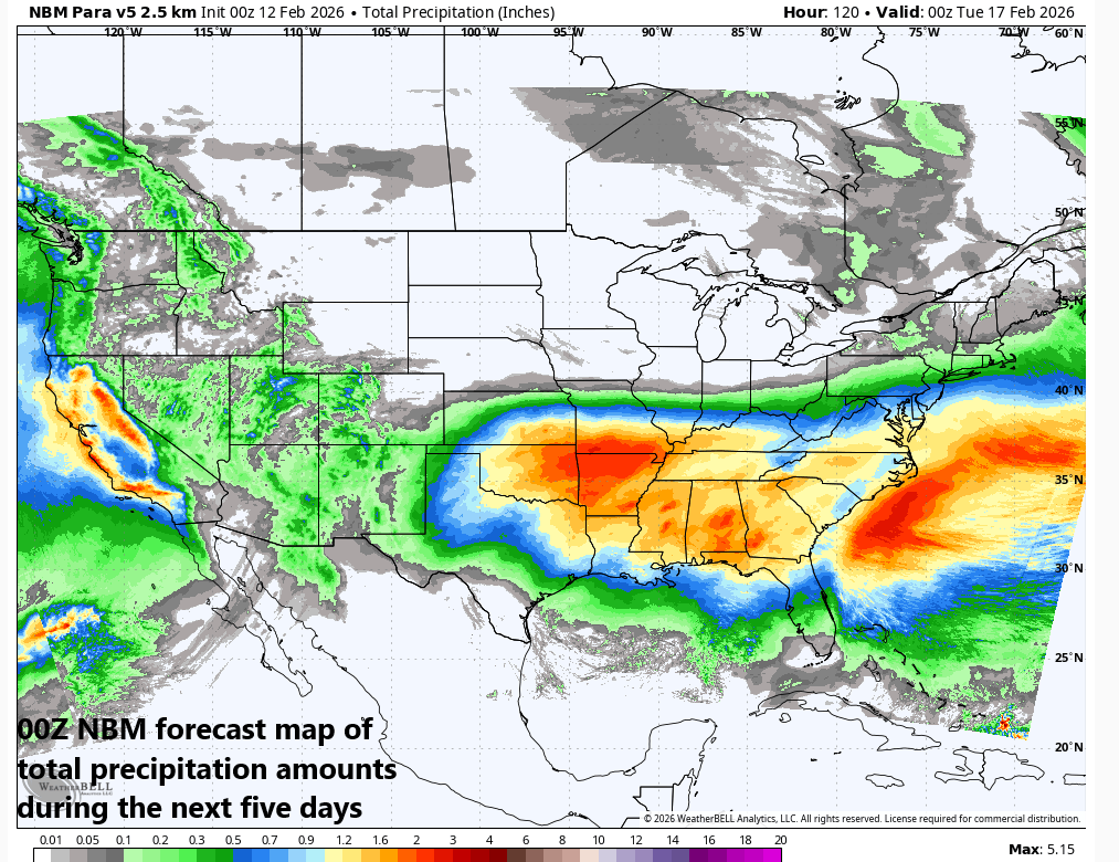 **Southern storm to produce widespread rain this weekend and a severe weather threat...Mid-Atlantic region on the northern fringes with mixed precipitation on the table**