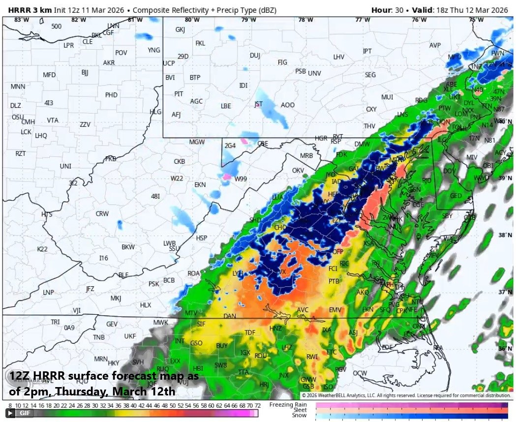 ****March Madness...record-warmth...severe weather threat...snow possible on Thursday in the Mid-Atlantic ...late weekend Great Lakes blizzard...widespread cold air outbreak early-to-mid next week****