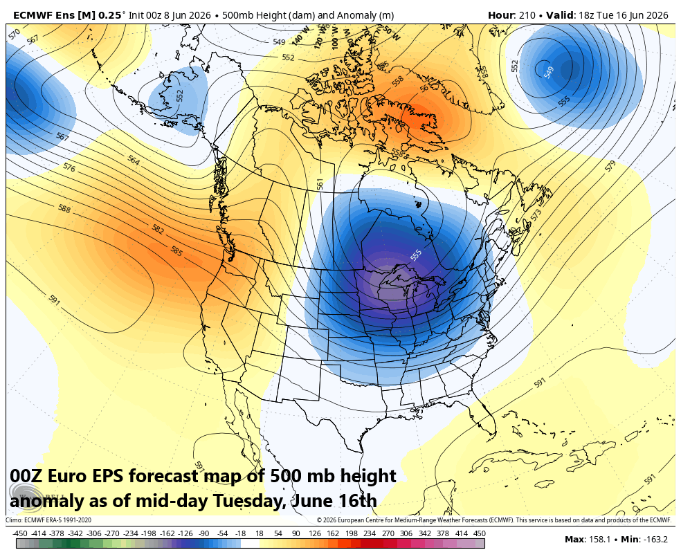 *An on-going unsettled weather pattern includes enhanced severe weather risks next couple of days and an impressive and impactful upper-level trough next week*