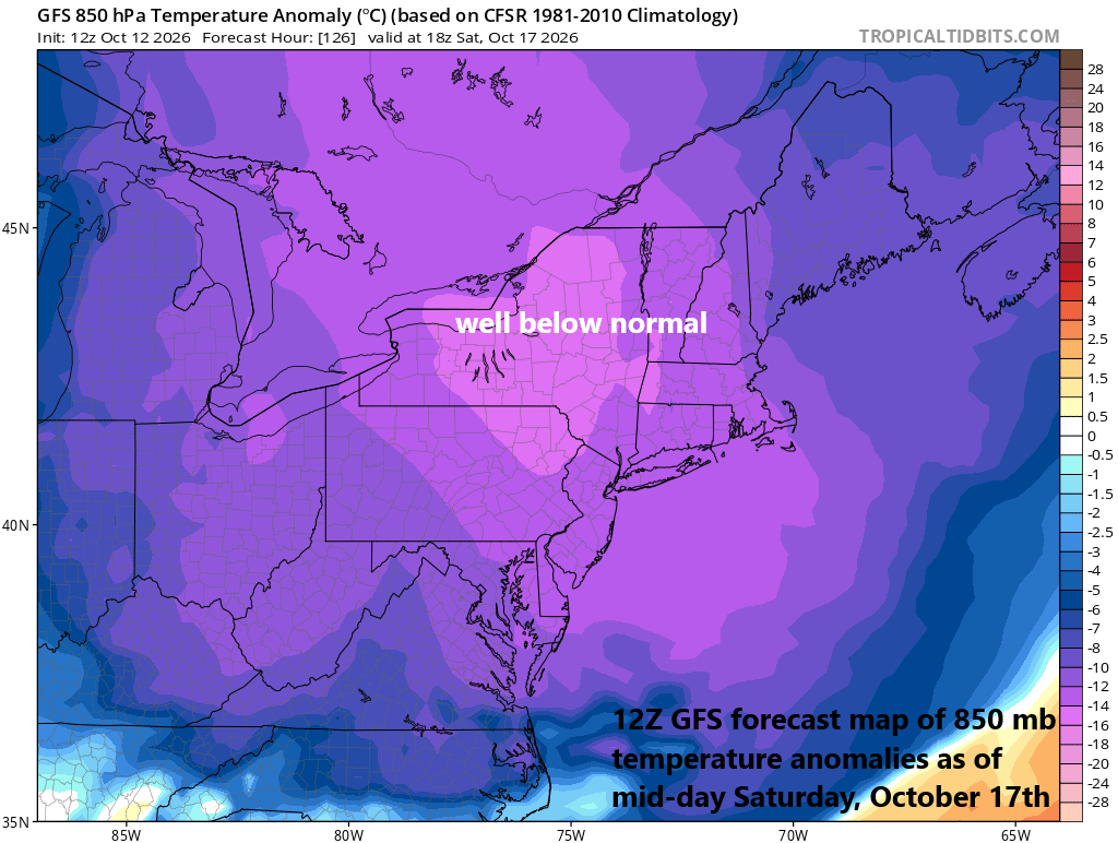 **A brief taste of winter this weekend across the Great Lakes, Mid-Atlantic, Northeast US**