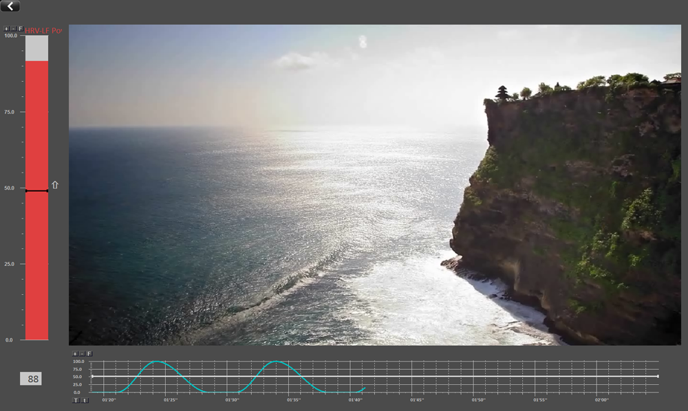 BioTrace+ HRV Client Screen