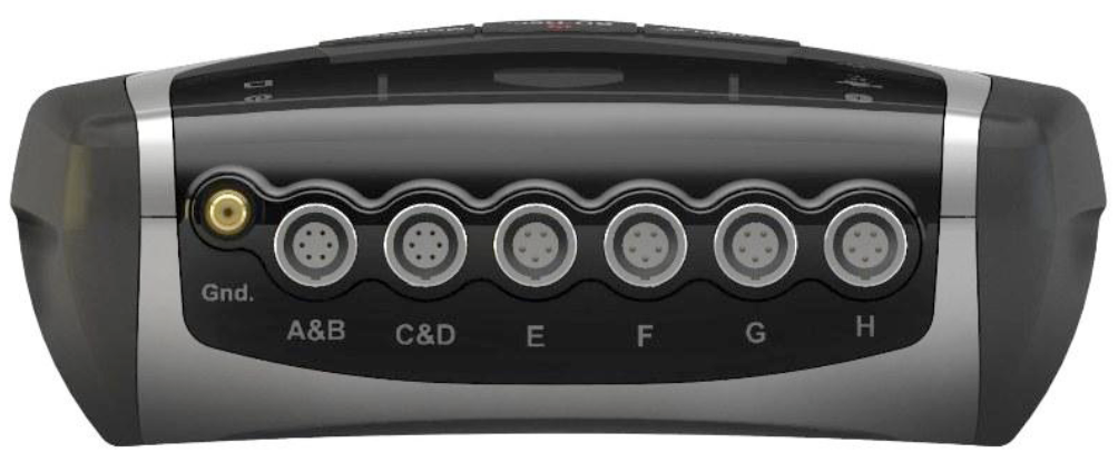 A NeXus 10 unit showing the labelled input connectors