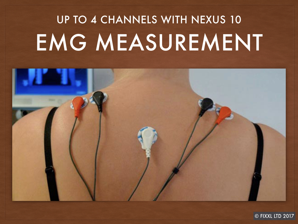 Recording EMG from the trapezius muscles - a common site for tension and stress