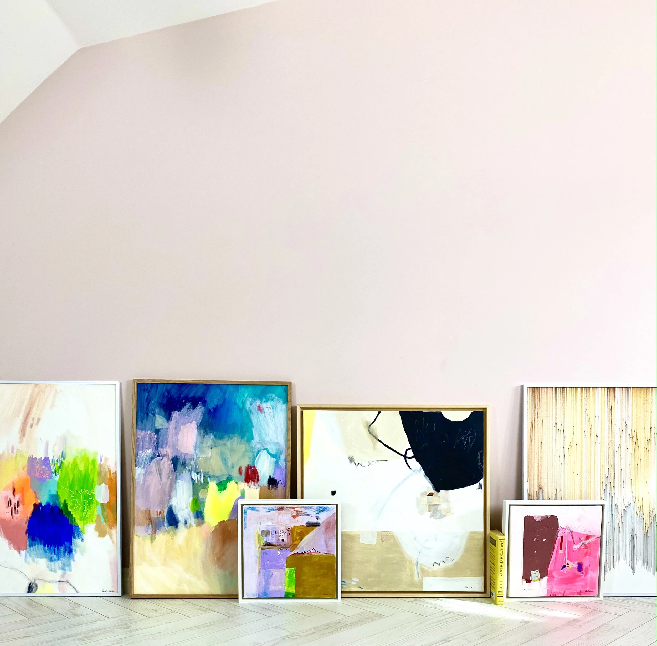 abstract acyrlic and oil paintings.JPG